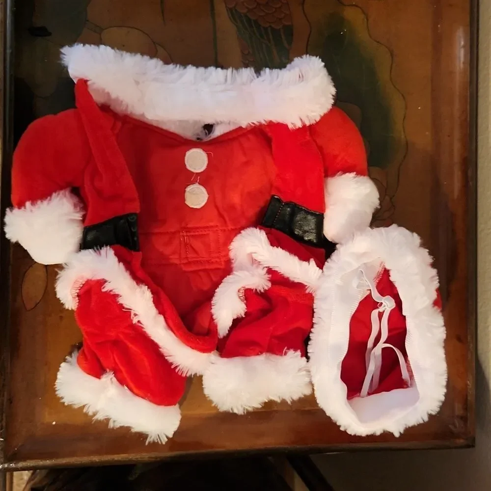 Dog Santa Claus Suit Outfit Hat